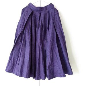 Vintage Purple Circle Skirt with Pocket Retro 50s 60s Full
